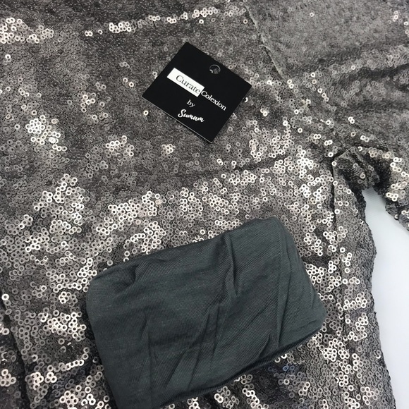 Silver Sequined Leggings - Picture 5 of 8